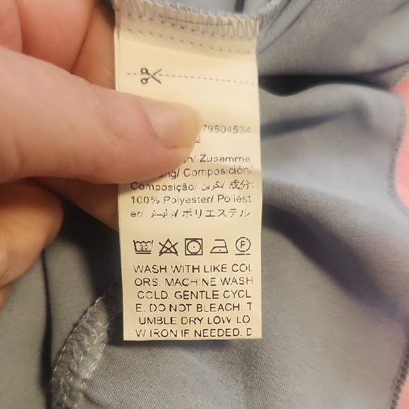 SHEIN Light Blue Button-Up Ruffle Blouse - Picture 4 of 4